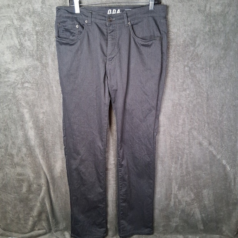 One Day Away Globetrotter Pants Mens 33x32 Stretch Modern Straight Fit Gray